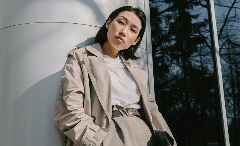 Woman styled in a summer outfit featured in a seasonal fashion collection at the shopping centre