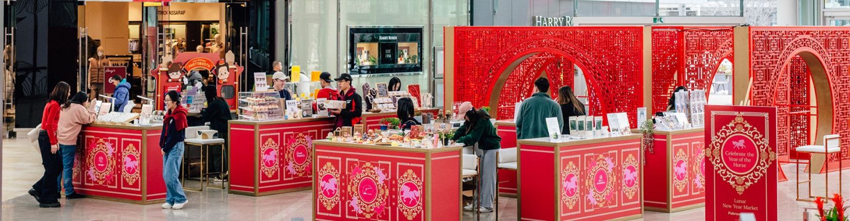 Visitors exploring live events, pop-ups, and seasonal experiences across the mall environment