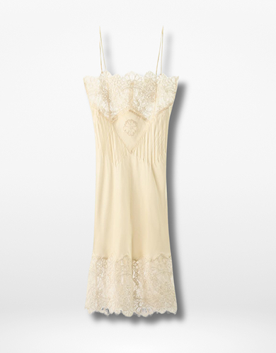 Zara Satin Lace Slip Dress