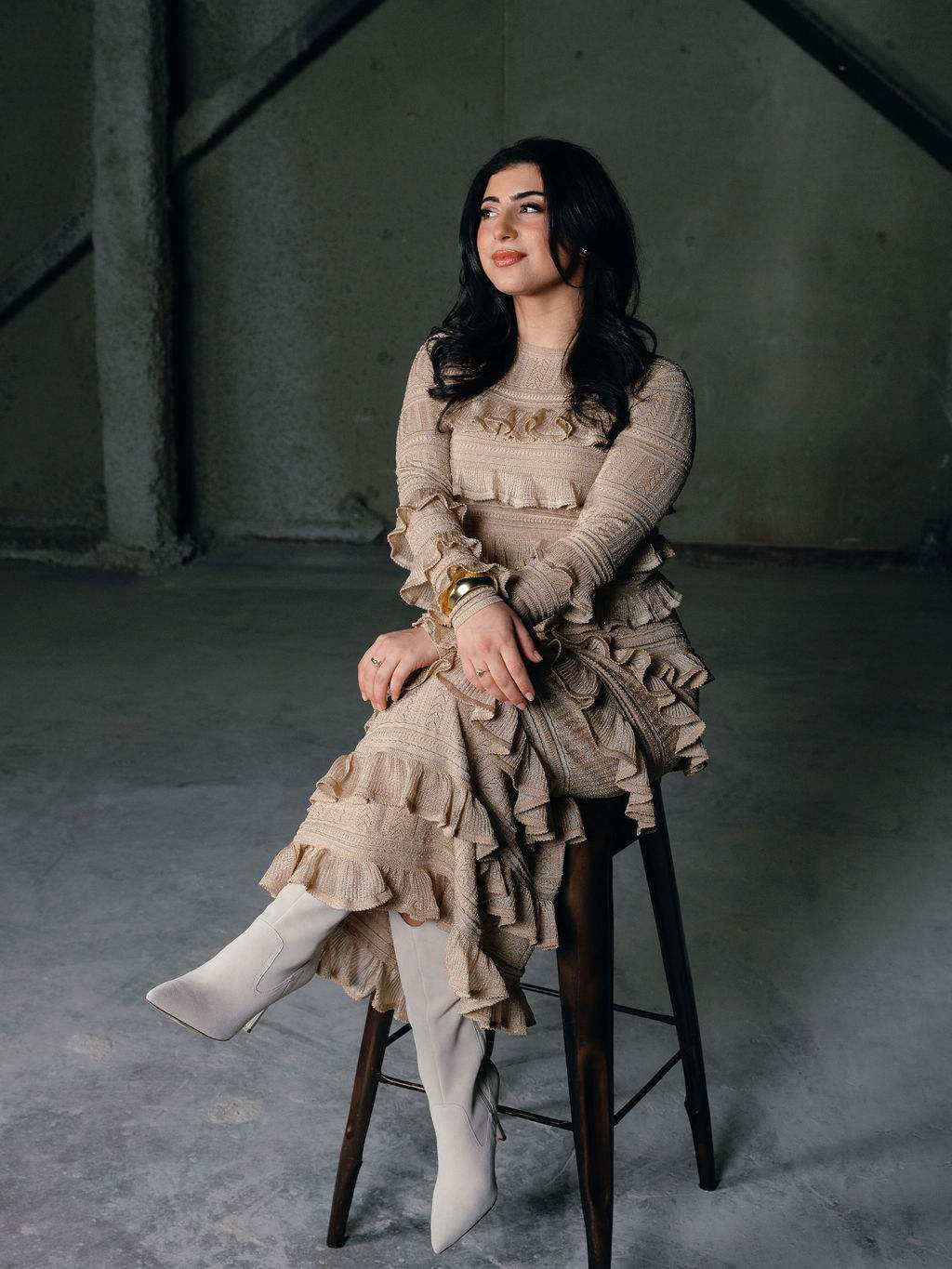 Top: Holt Renfrew | Skirt: Holt Renfrew | Boot: Holt Renfrew