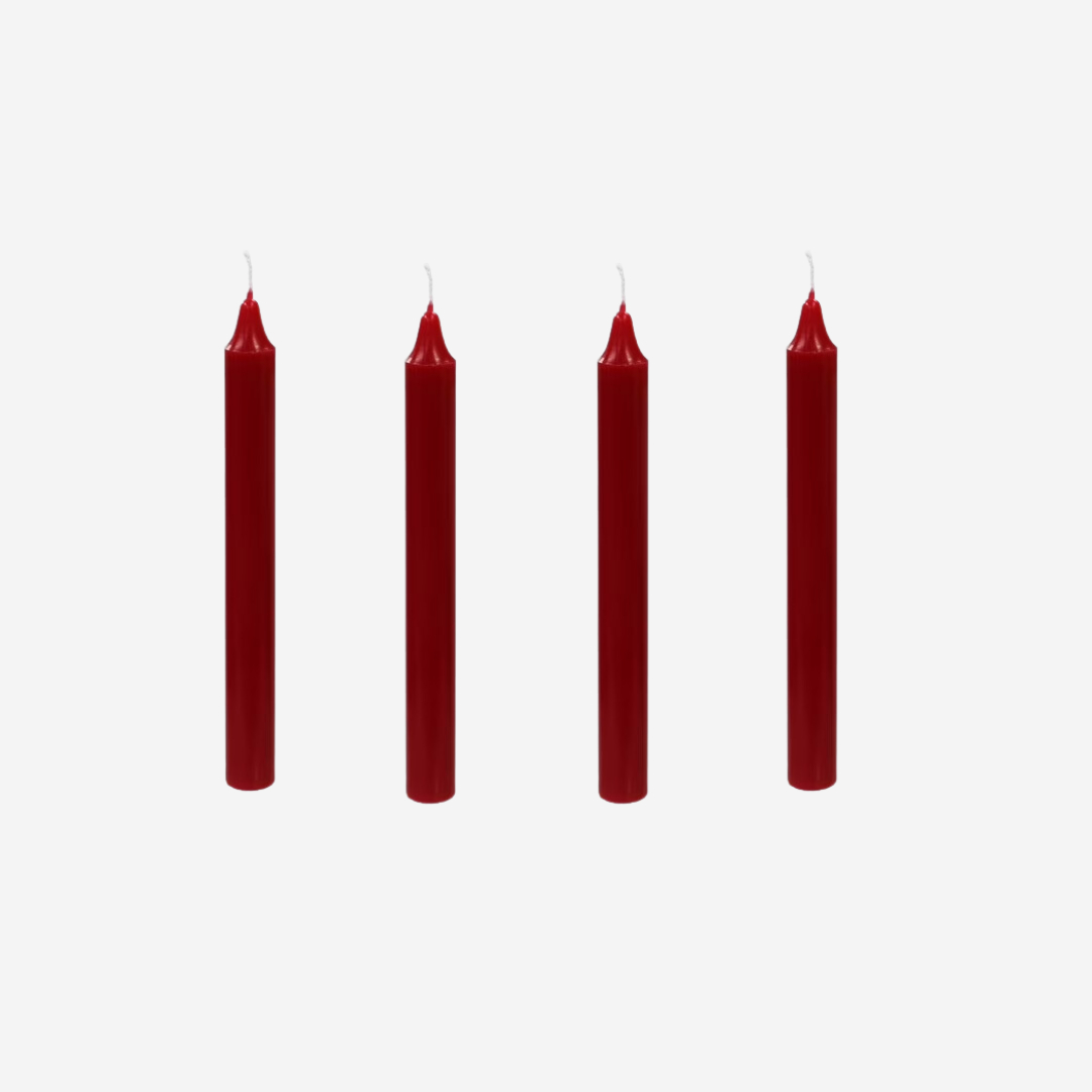 8″ Red Column Candles