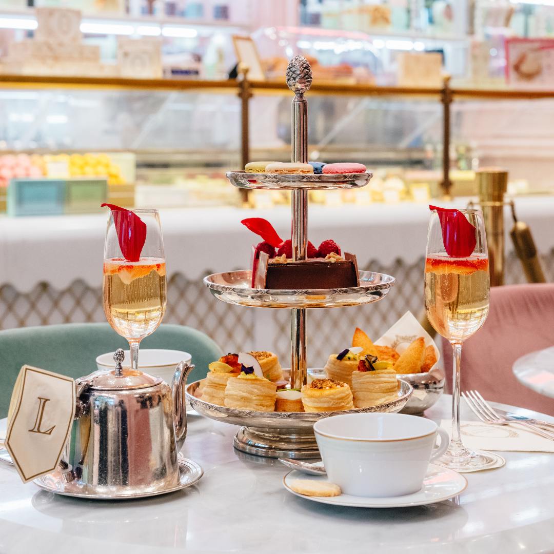 Laduree tea service dessert platter