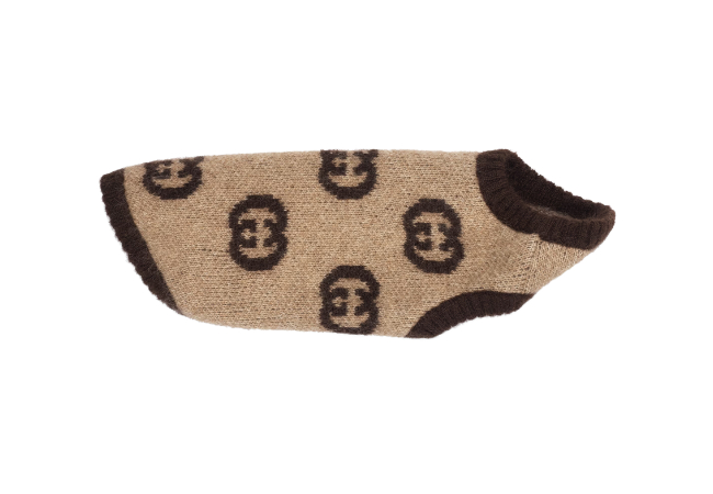 Pet Wool Blend Sweater with Interlocking G at Gucci
