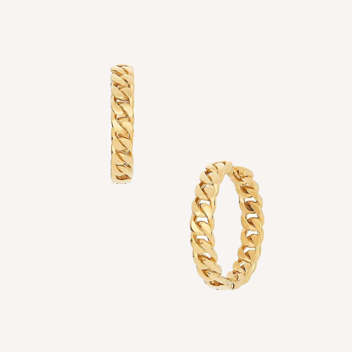 Noelani Creoles Goldplated Stainless Steel Earrings