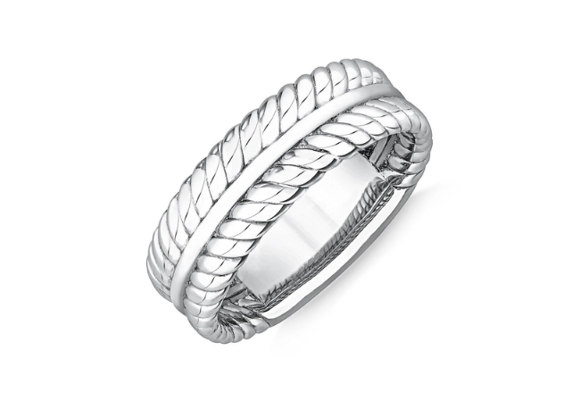 Michael Hill Men's Textured Ring in Sterling Silve, $79