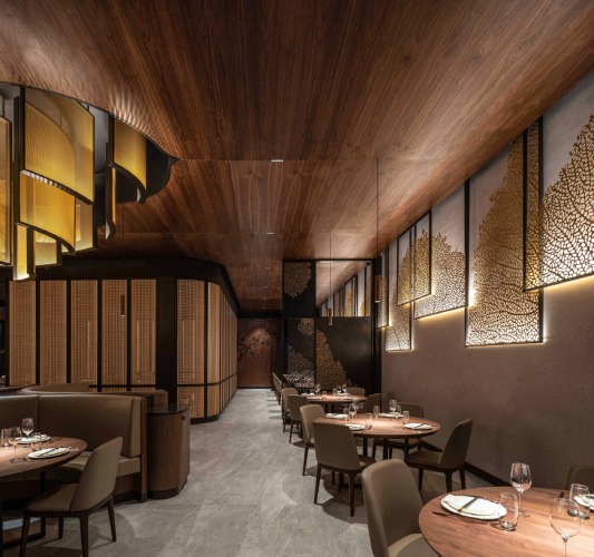 Yu seafood fine dining area