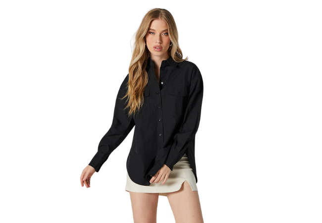 Sirens Poplin Button-Up Top