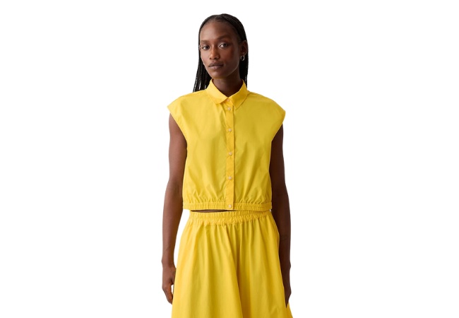 Gap Cropped Poplin Shirt