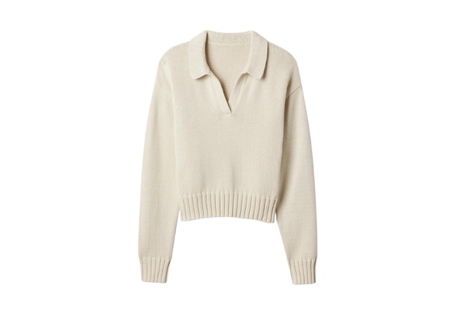Gap shrunken polo shirt sweater