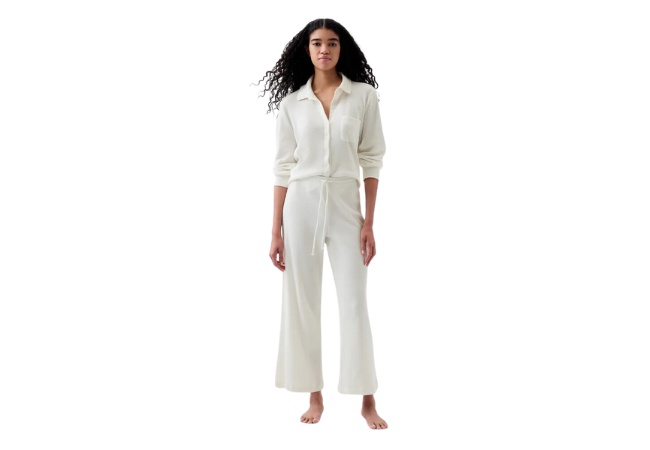 Gap waffle cropped pj pants