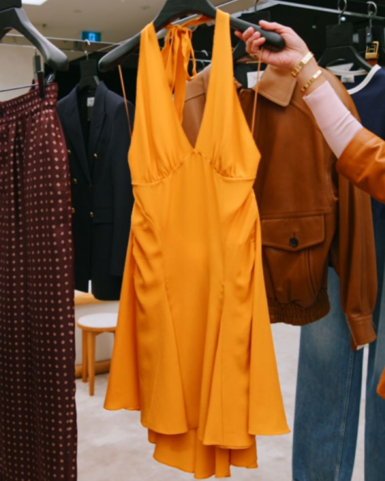 Halter dress orange