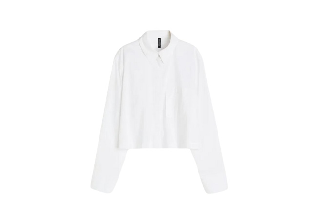 H&M Boxy Poplin Shirt