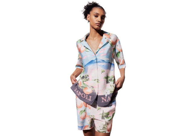 H&M printed resort shirt