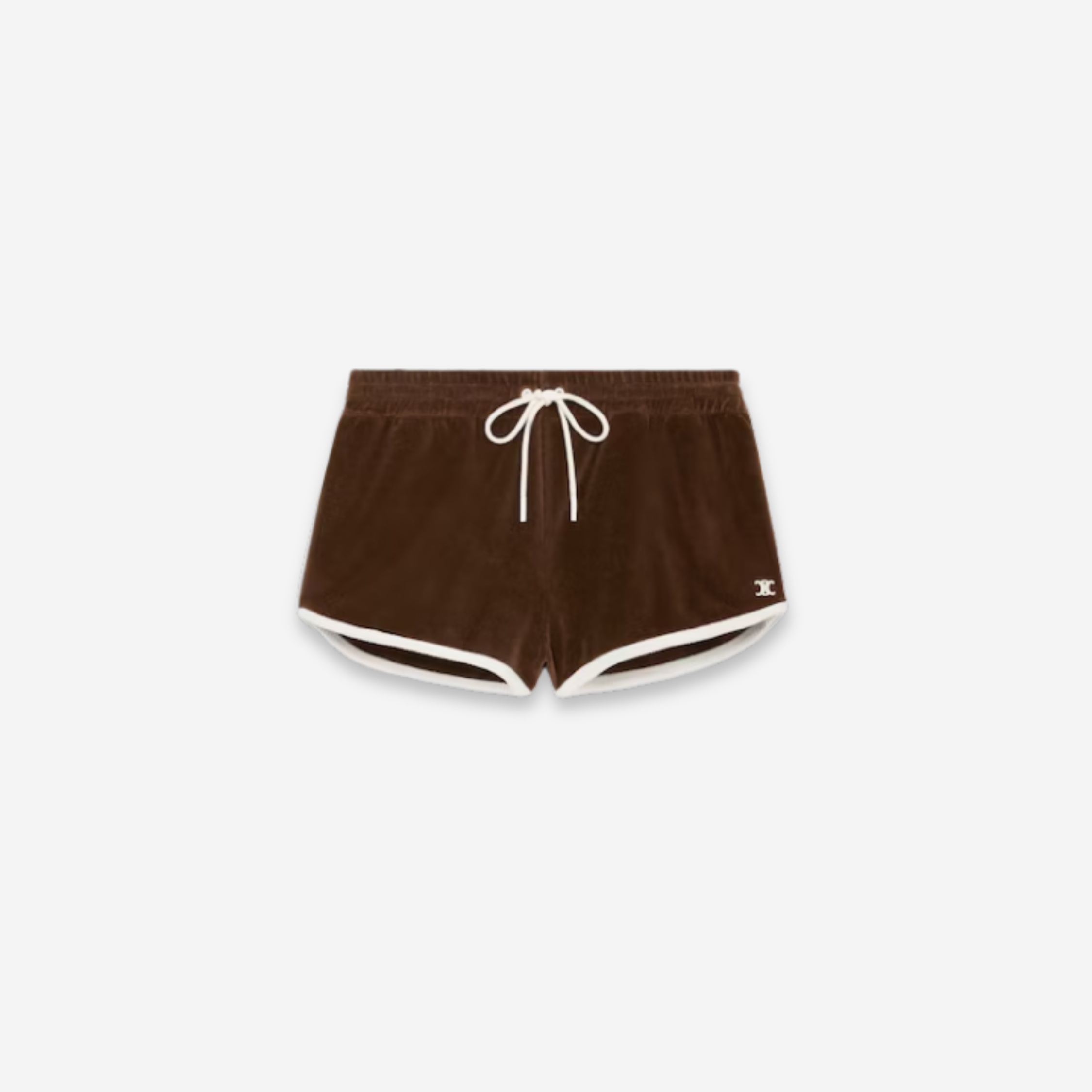 Celine Triomphe Velvet Jersey Shorts