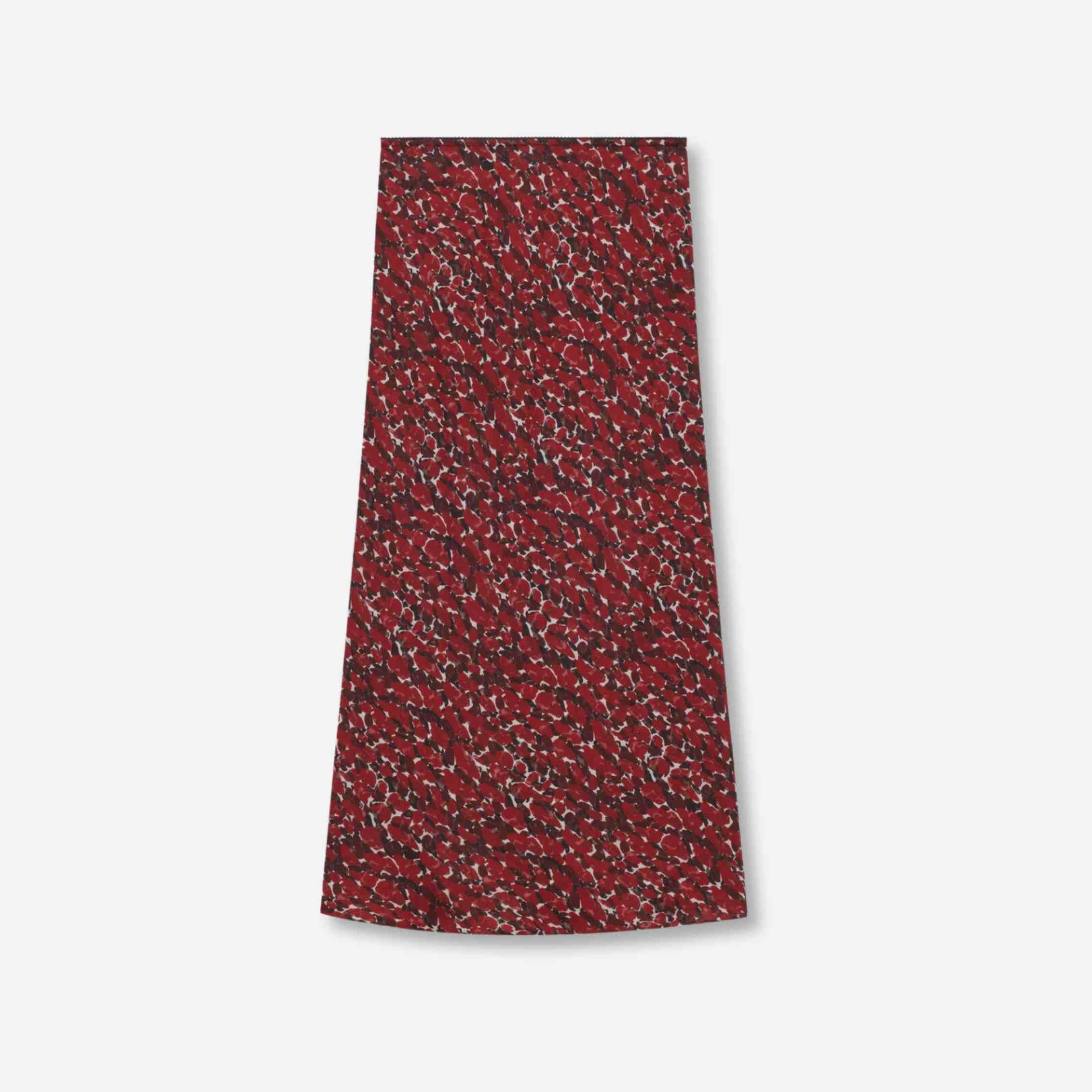 Saint Laurent Silk Muslin Midi Skirt