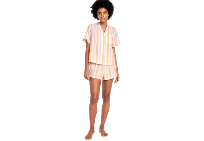 Old navy poplin pajama short set