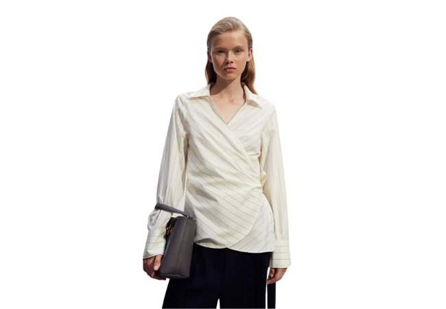 H&M Poplin Wrap Shirt
