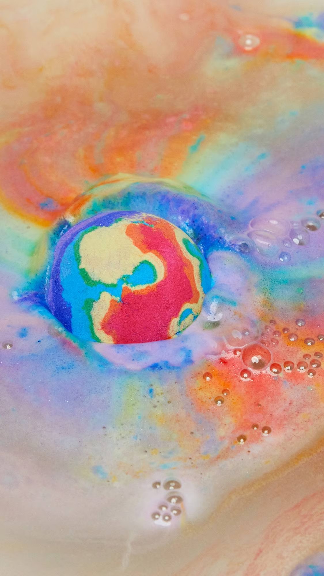 Rainbow bath ball