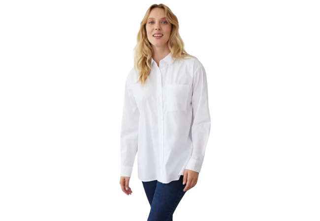 Reitmans Long-Sleeve Poplin Blouse