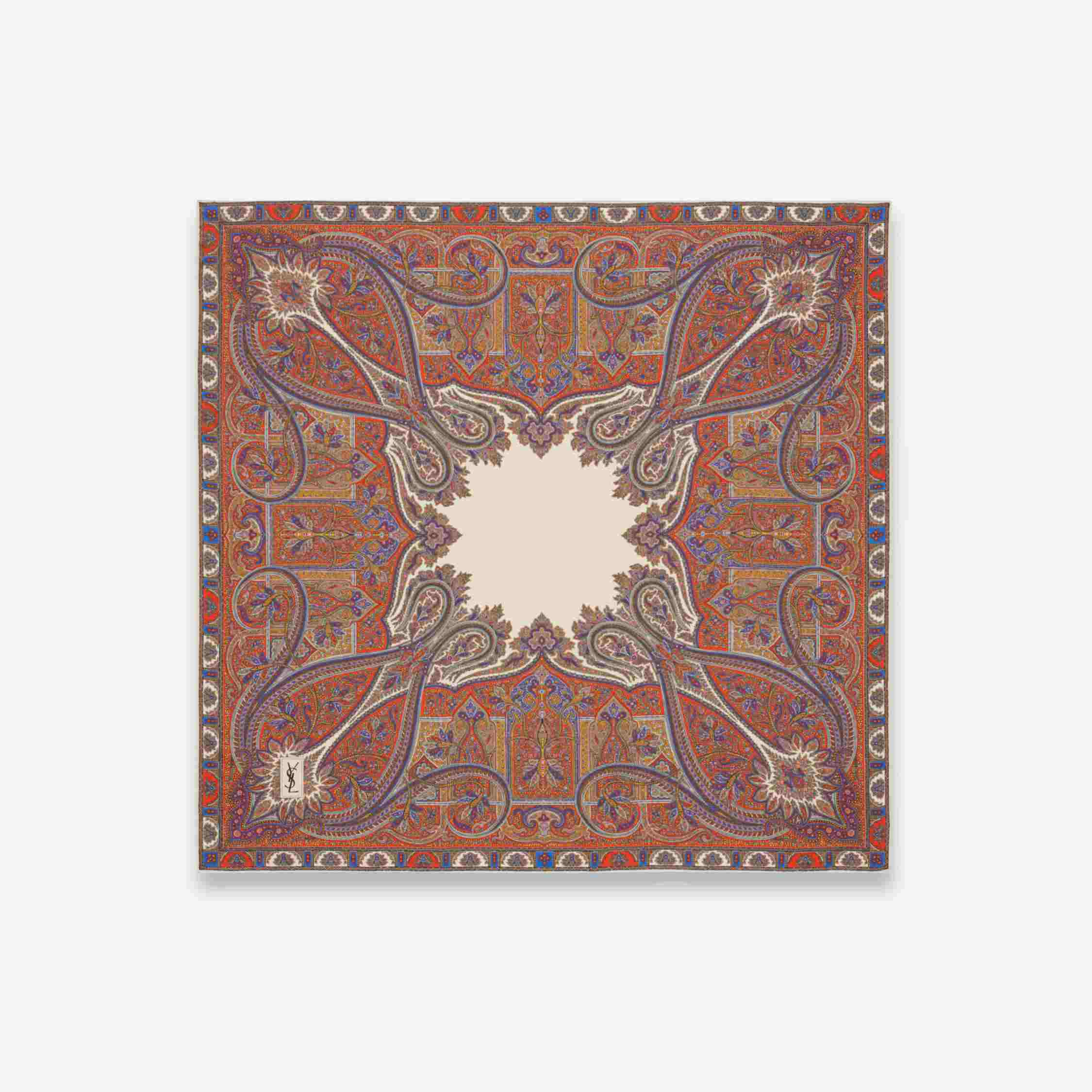 Saint Laurent Paisley Silk Scarf